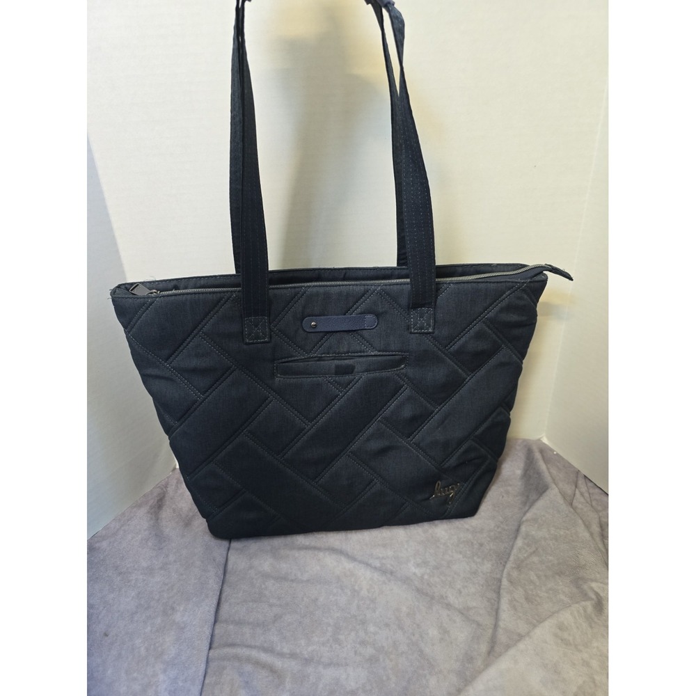 Lug Skyliner Tote Bag Navy Quilted Insulated